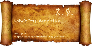 Koháry Veronika névjegykártya