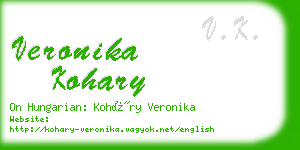 veronika kohary business card